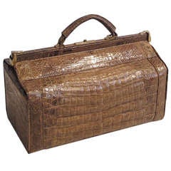 Vintage 1970´s Crocodile Doctor´s Bag