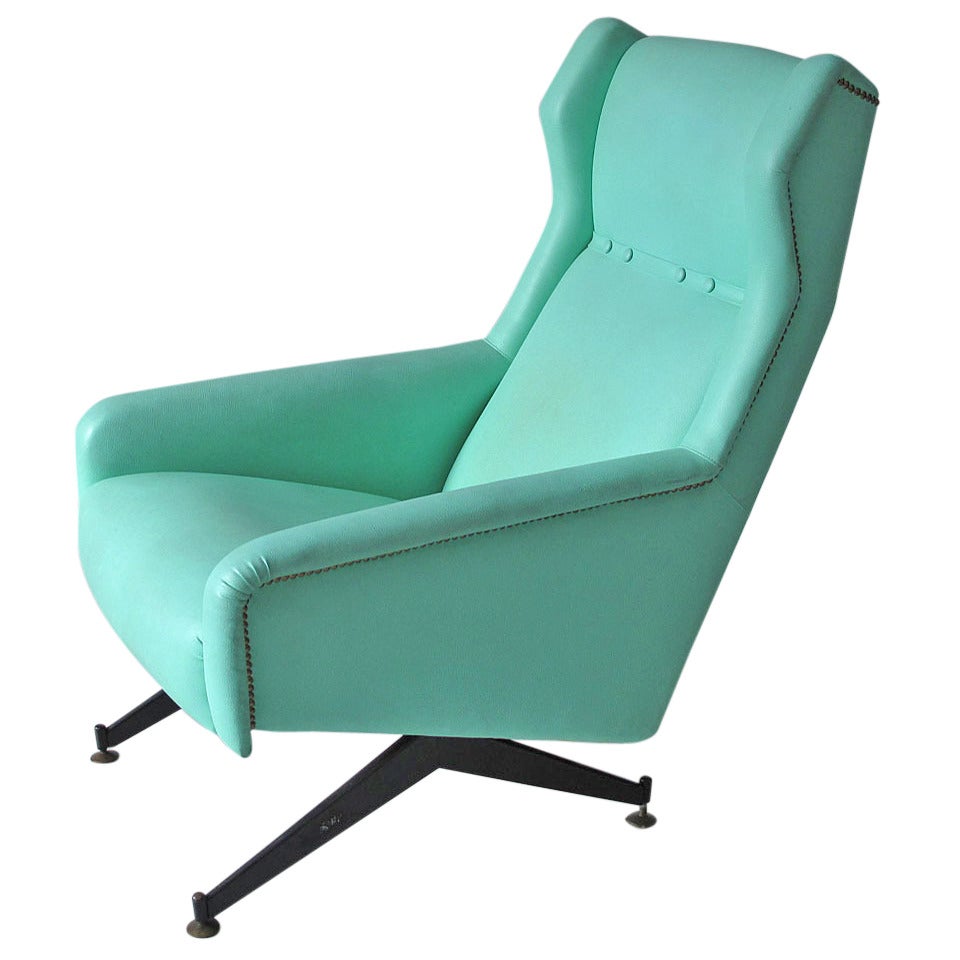 1950s Italian Mid-Century Sculptural Armchair For Sale