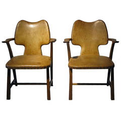 Mid-Century Modern 1950s Pair of Ernst Kaltenbach Armchairs