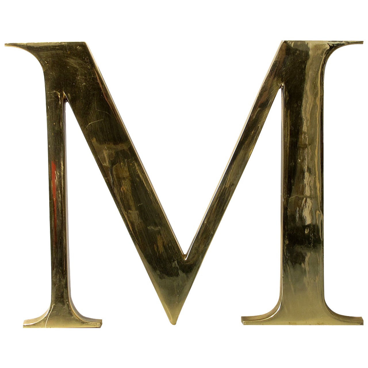 Solid Brass Letter "M"