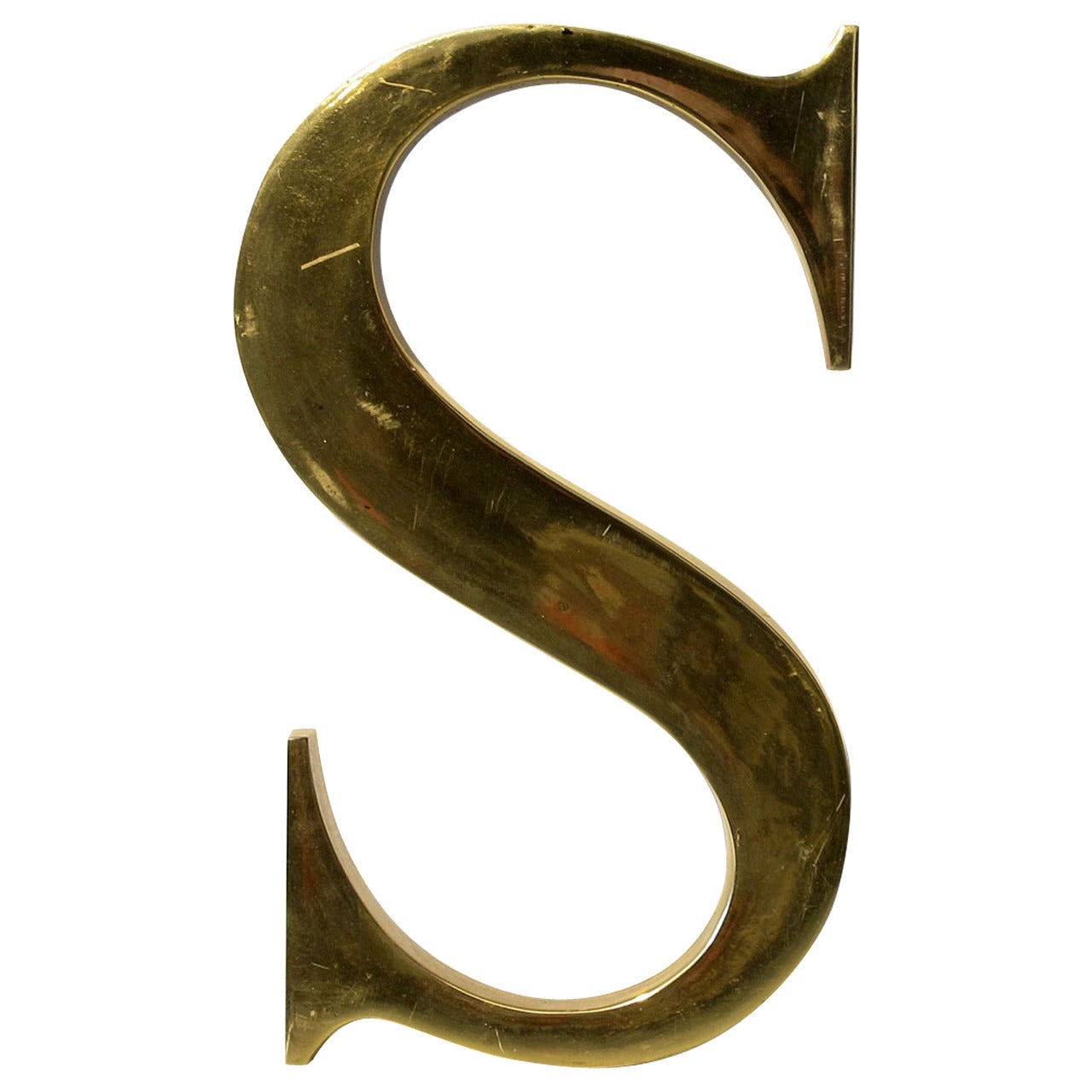 Solid Brass Letter "S"