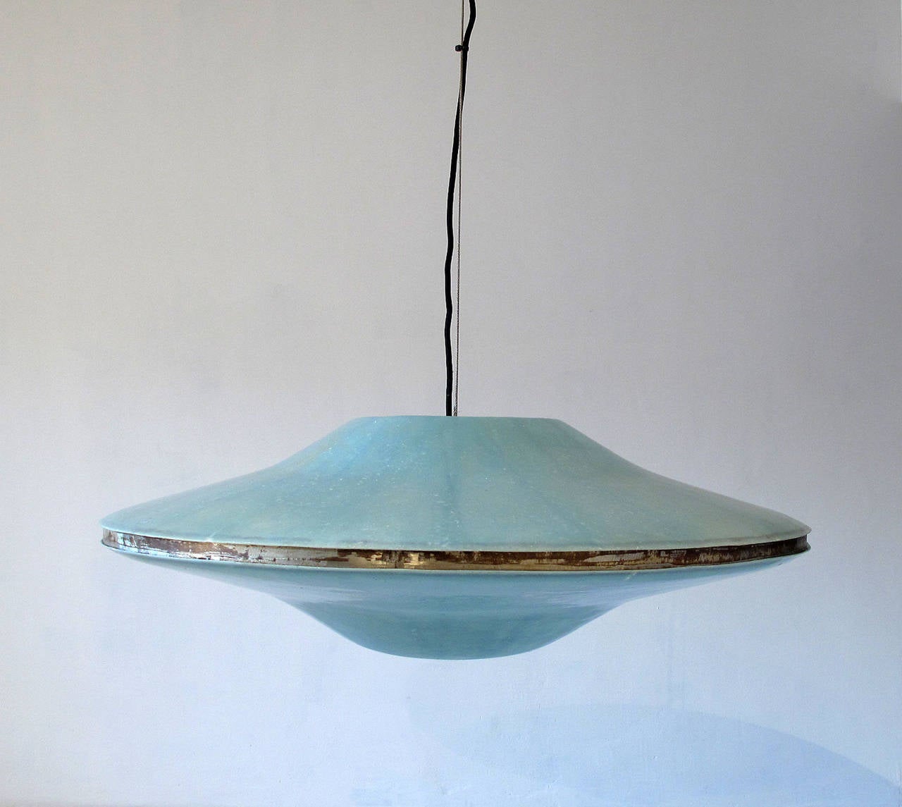Unique Mid-Century Modern 1950s Fiberglass Pendant Lamp