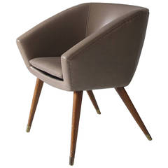 Mid-Century Modern 1950s German Writing Desk Armchair