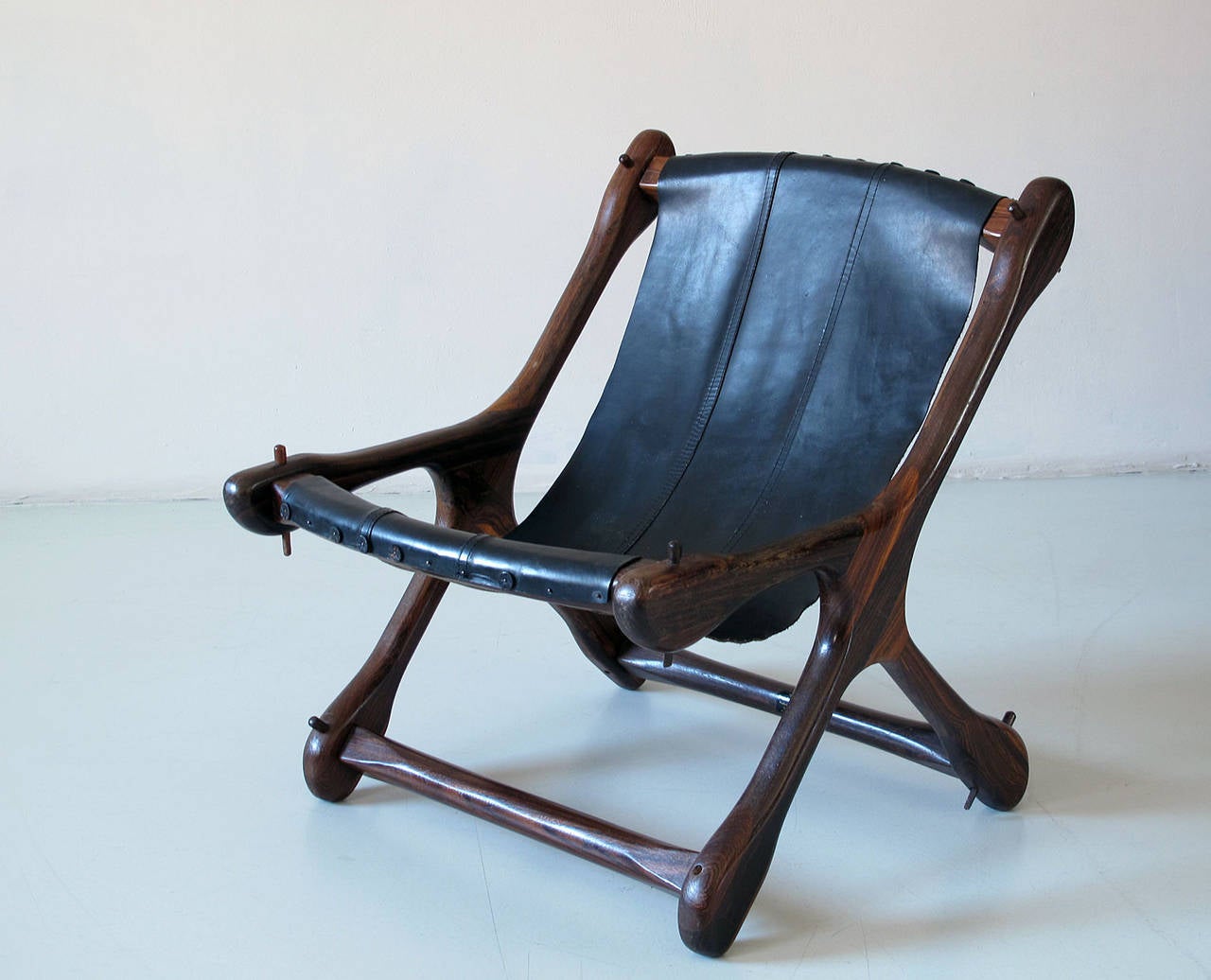 Mid-Century Modern 1960s Pair of Don Shoemaker Rosewood Sling Chairs In Good Condition In Nurnberg, DE