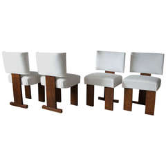 Extraordinary Set of Four Bauhaus / Art Deco Dining Room Chairs