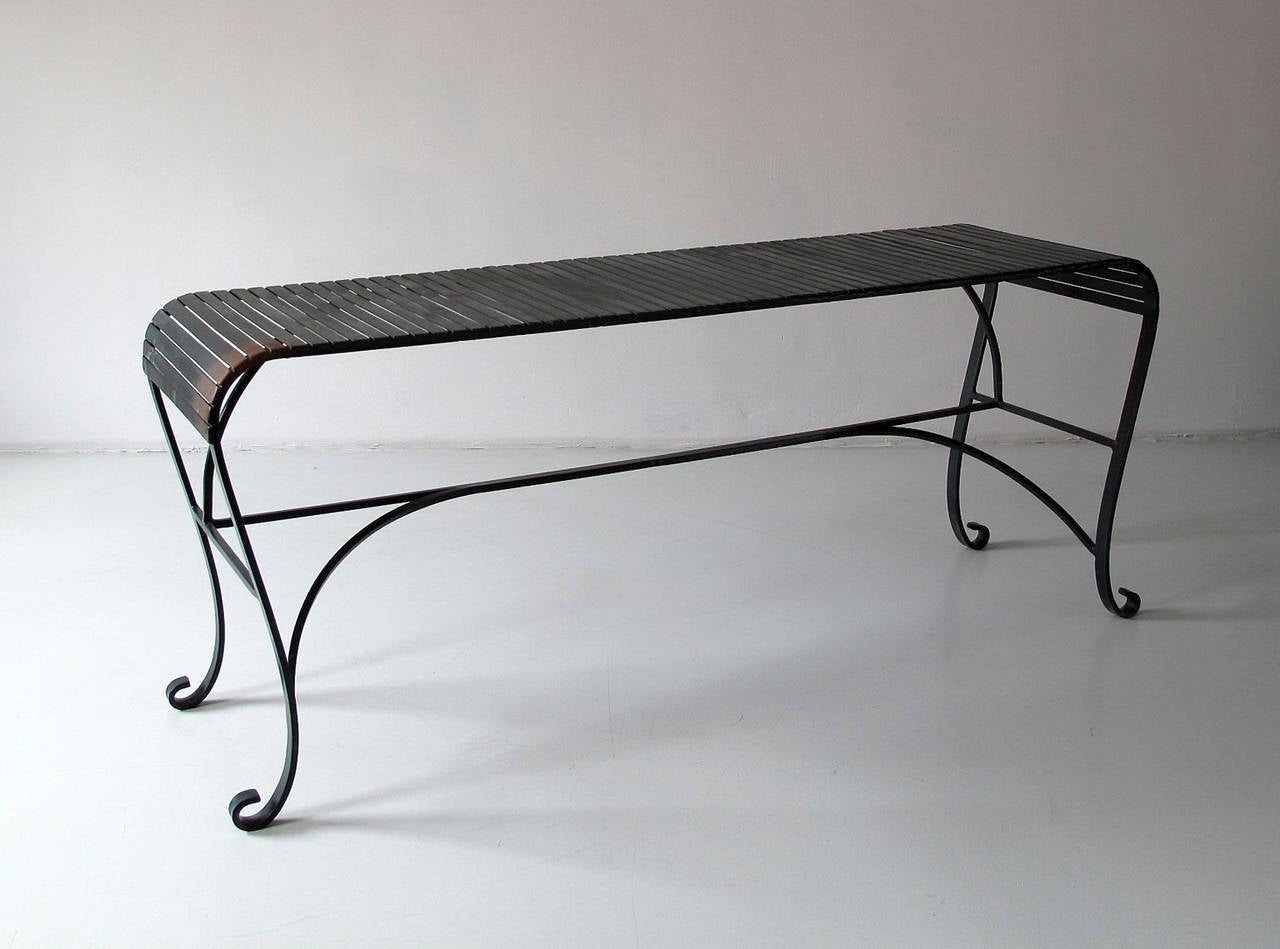 Mid-Century Modern 1930s-1940s, Iron Garden Console Table