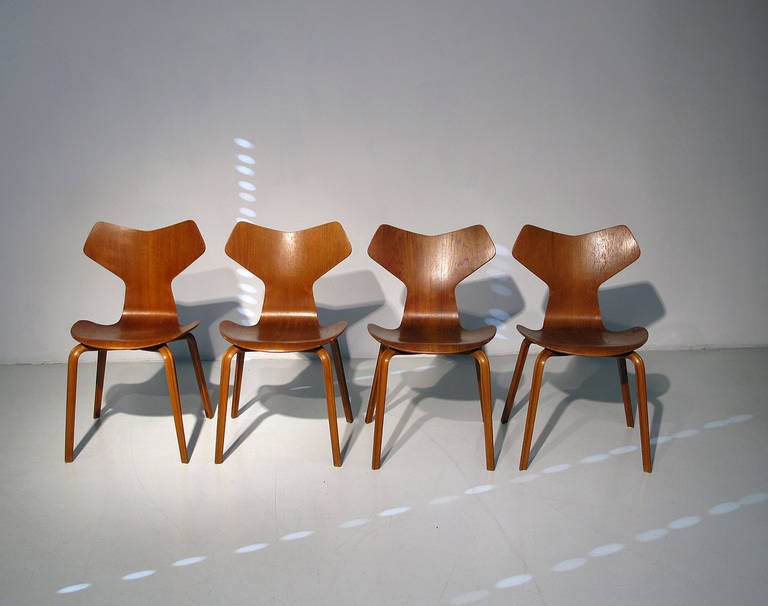 Wonderful set of four matching Arne Jacobsen 
