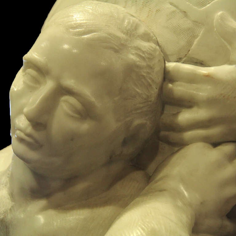 Monumental carrara Marble Statue, Group 