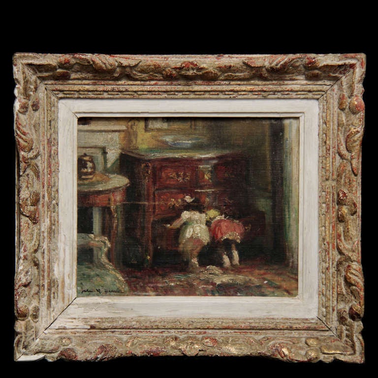French
Impressionism
Signed Jules R. Herve
Oil painting
Reasonable condition
Without framing± 27x22 cm
With framing± 40x35 cm