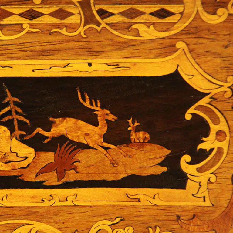 19th Century french Billiards Table, marquetry 2