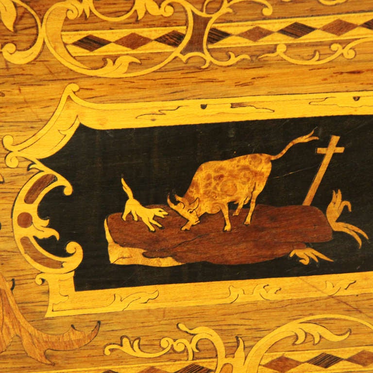 19th Century french Billiards Table, marquetry 3