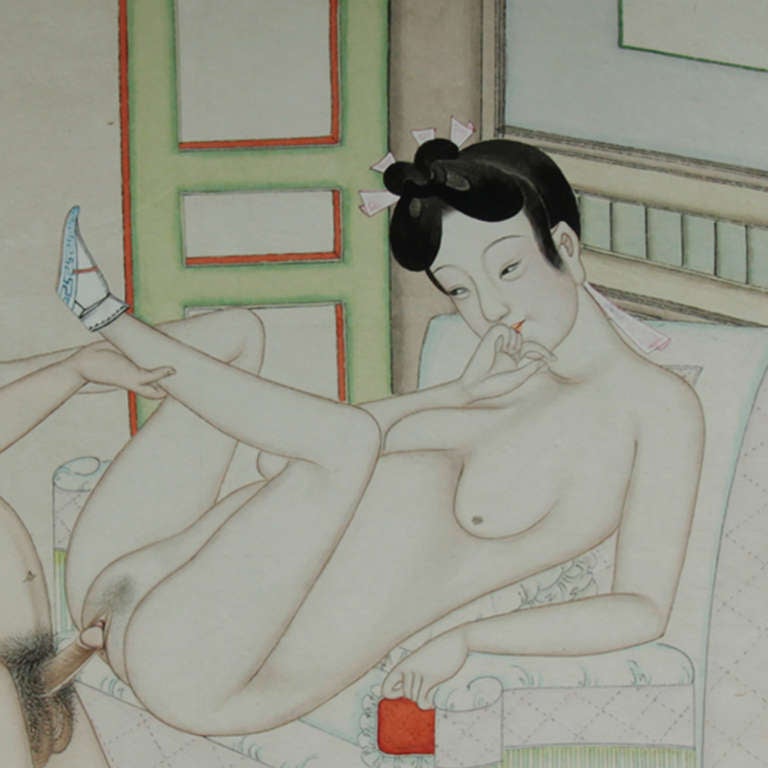 dessins érotiques chinois à l'aquarelle du 20e siècle 3