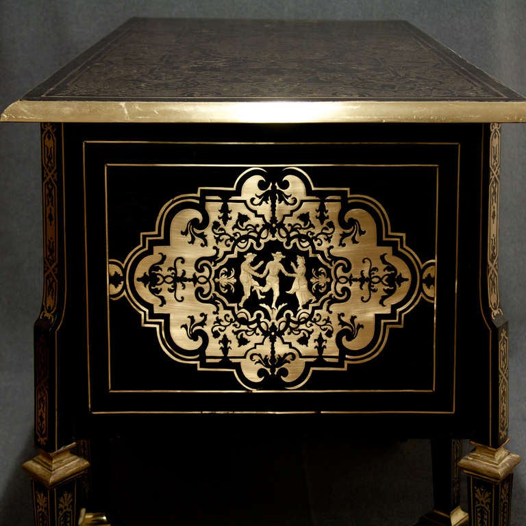 18th Century and Earlier 17th Century Exceptionnel French Mazarin Writing Desk, boulle technique