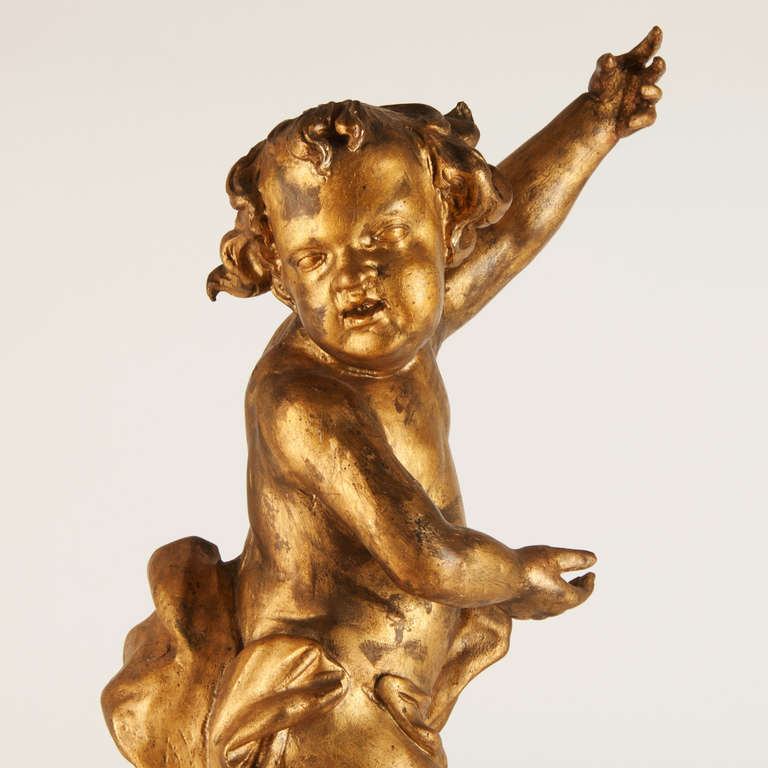 Gilded Wooden Putti's Circa 1680-1720 Germany 3