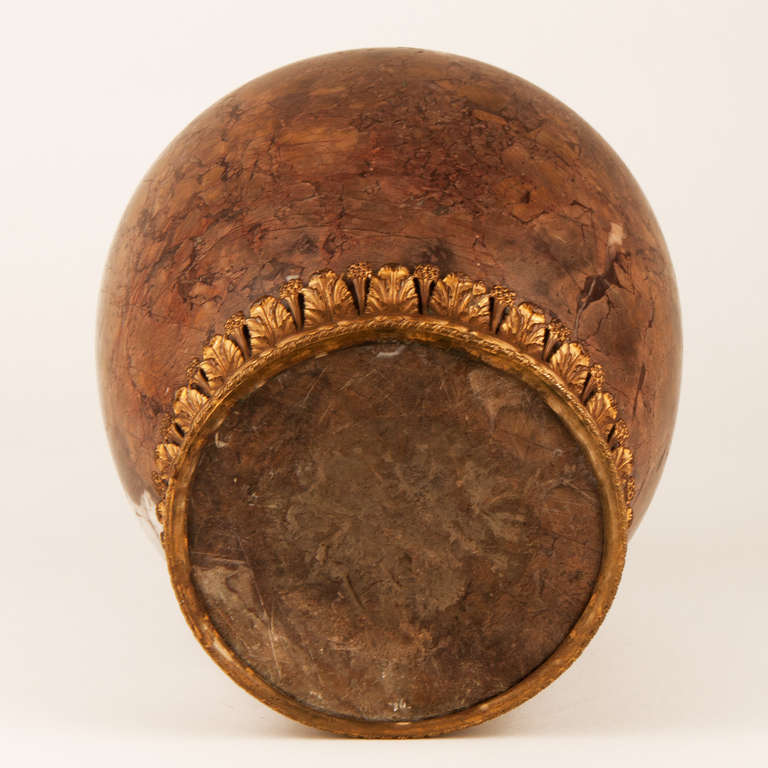 A French Renaissance 17th Century Marble Jar With Wooden Lid. 1