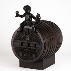 19th Century French Bronze wine Barrel