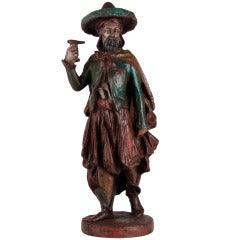 18th Century Iron Statue Depicting a Turkish Man