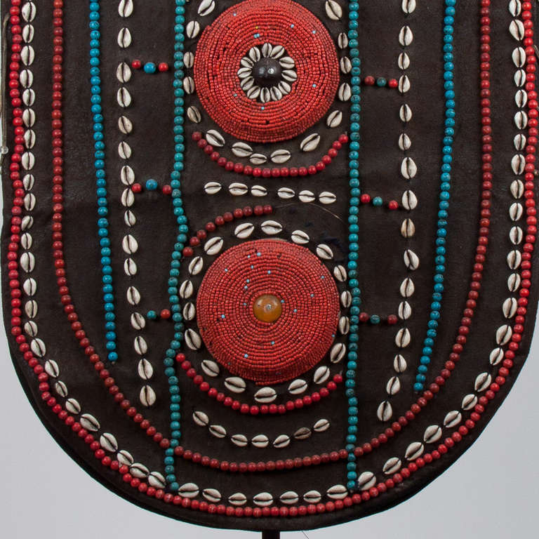 Precious Stone 19th century Tibitan beaded garment with semi-precious stones