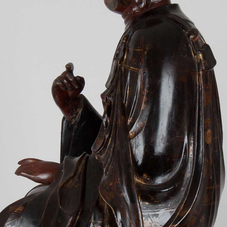 18th Century and Earlier 15th century important wooden Japanese statue