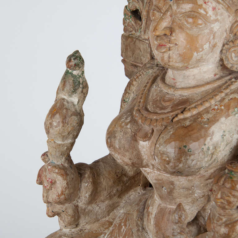 17th Century Wooden Buddha, India 1