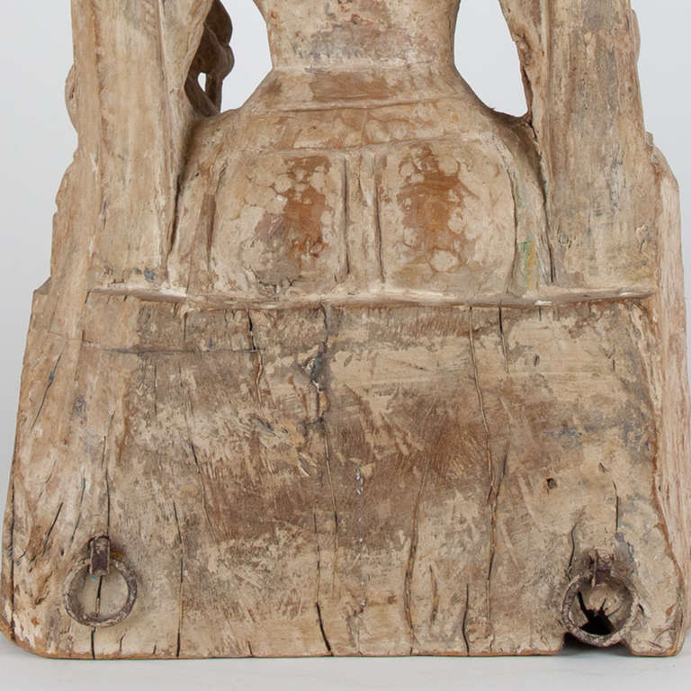 17th Century Wooden Buddha, India 3