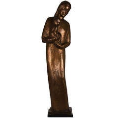 20th Century Belgian Bronze Sculpture, Signed by Lode Vleeshouwers