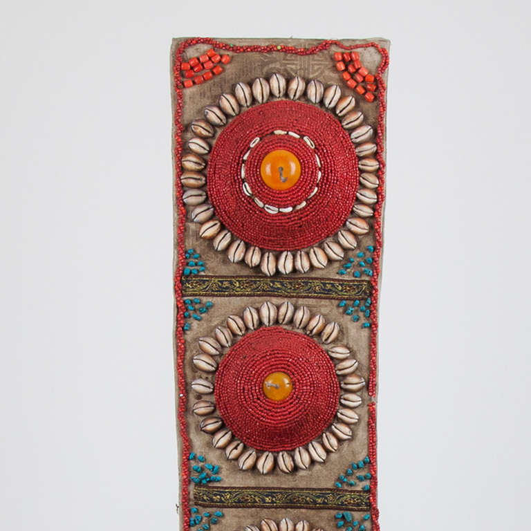 2nd Part 19th Century Tibetan Beaded Garment with Semi-Precious Stones 1