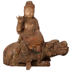 18th Century Wooden Seated Buddha, China