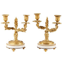 19th Century French Gilt Bronze Candlestick Louis XV