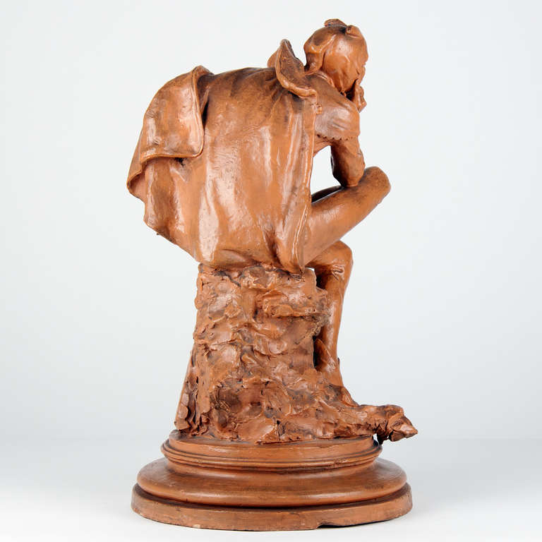 19th Century Terracotta Statue, Signed by Alp. Gaier 1