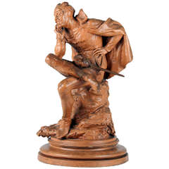 19th Century Terracotta Statue, Signed by Alp. Gaier