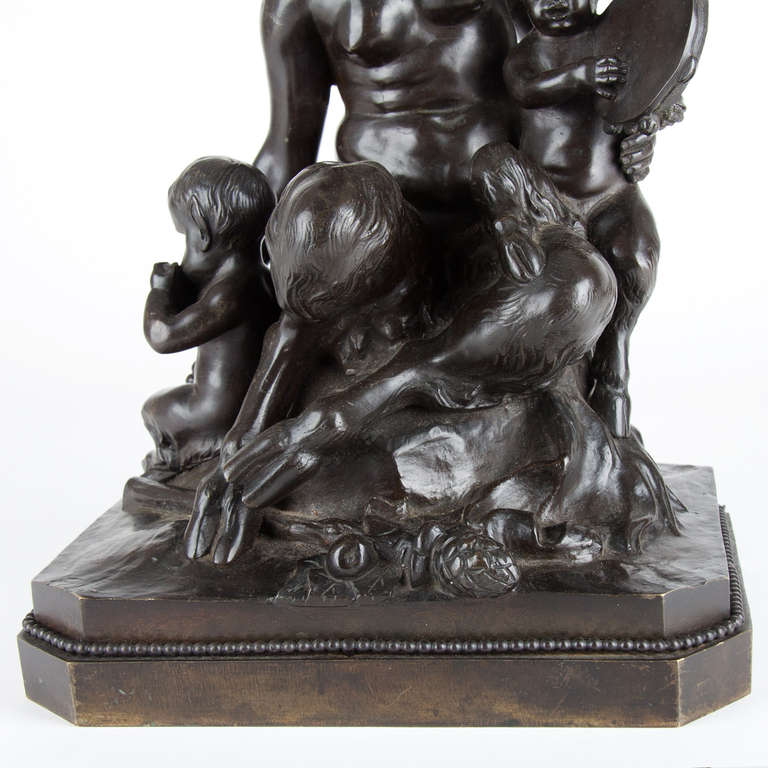 19th Century French Bronze Group, Signed by Clodion 1
