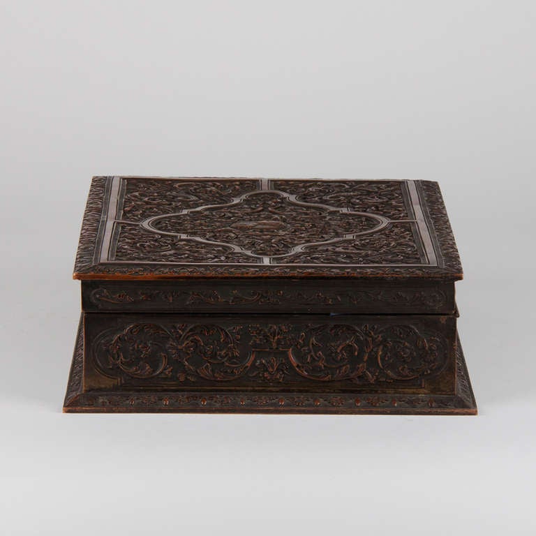 19th Century Bronze Jewelry Box in Style of Cesar Bagard In Good Condition In Esbeek, NL