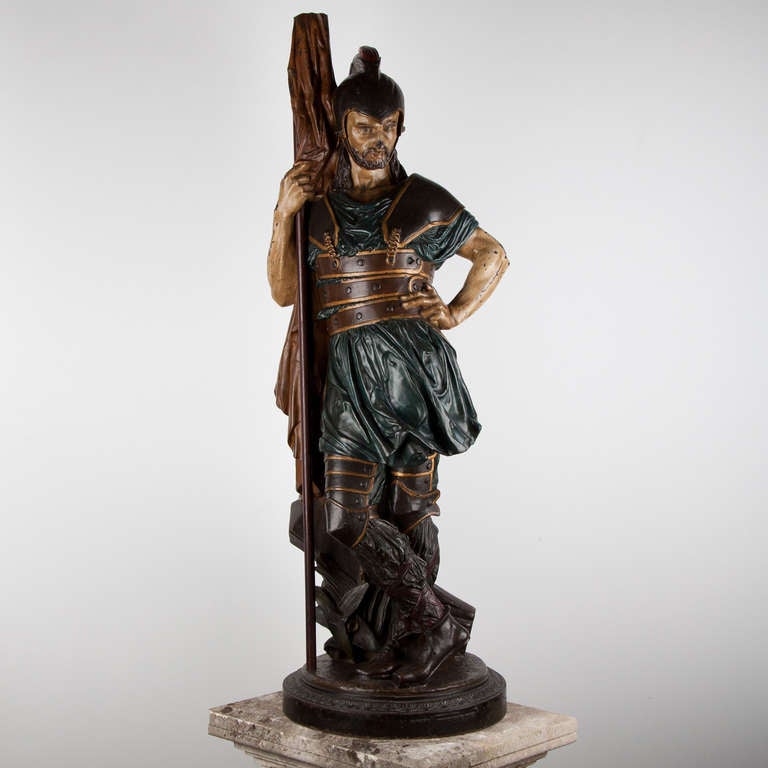 2. Teil 19. Jahrhundert monumentale französische Eisenstatue:: signiert von Louis Gasne