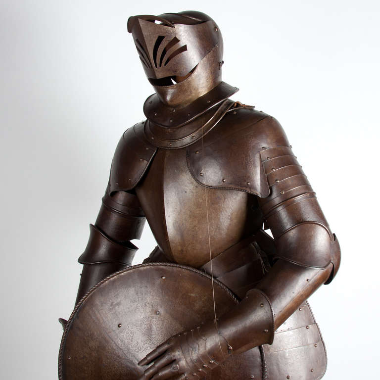 Allemand Armure en fer du XIXe siècle