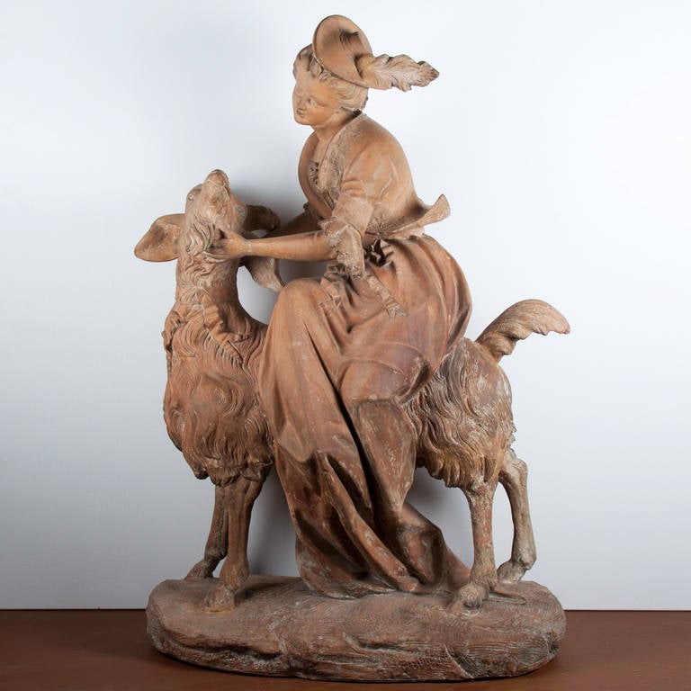 19th century fine terracotta group, signed by Gossin, Paris.
very good condition and quality.