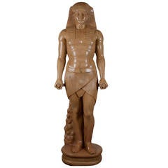 Lifesize 19th Century Marble Statue Depicting an Egyptian Figure