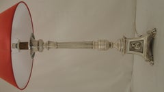 French Silver Plated Church Candlestick converted to Lamp