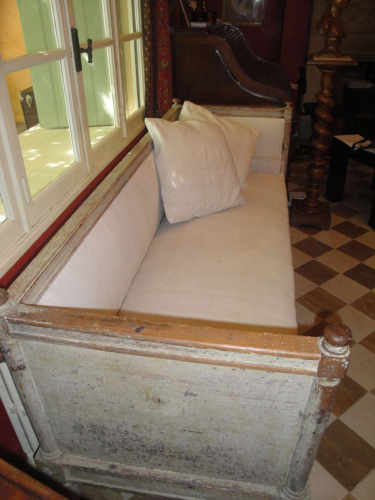19th Century Gustavian Swedish Bench or Sofa