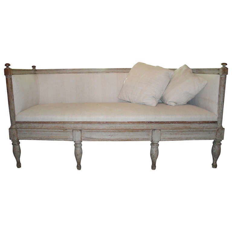Gustavian Swedish Bench or Sofa