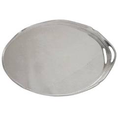 Vintage English Silver Plated Oval Gallery Tray