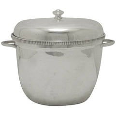 English Silverplated Ice Bucket with Lid