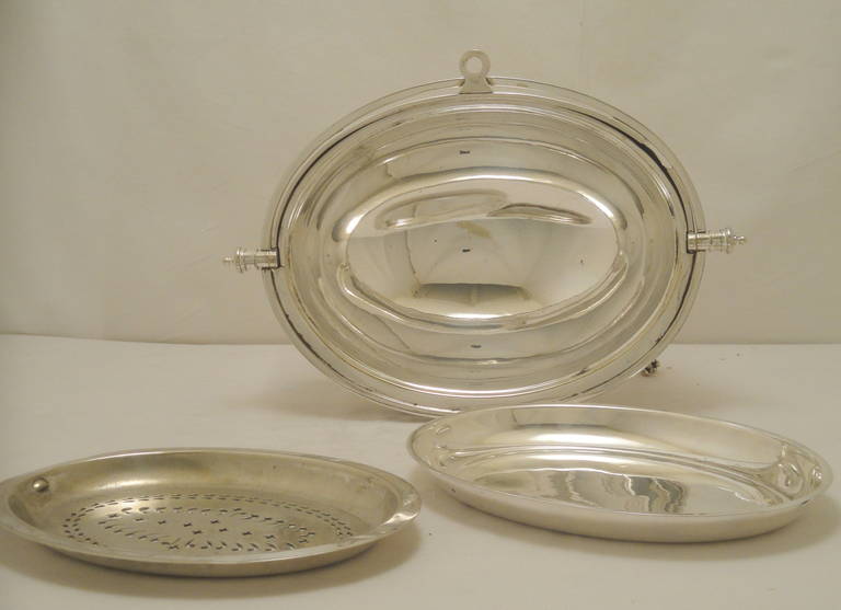 British English Silver Plated Breakfast Server For Sale