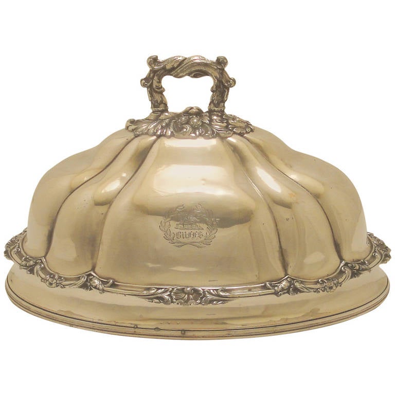 Sheffield Silver Plated Meat Dome Closh For Sale