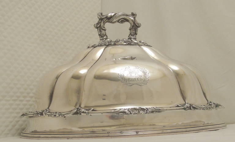 19th Century Sheffield Silver Plated Meat Dome Closh For Sale