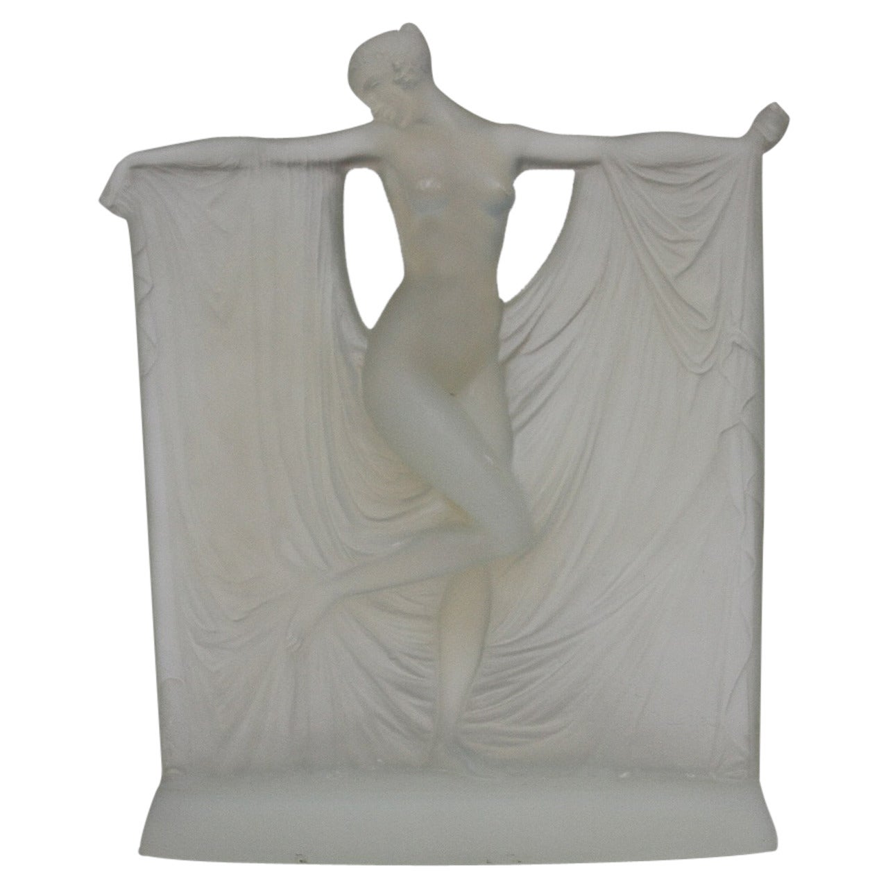 Rene Lalique Glass Statuette Suzanne Figure For Sale