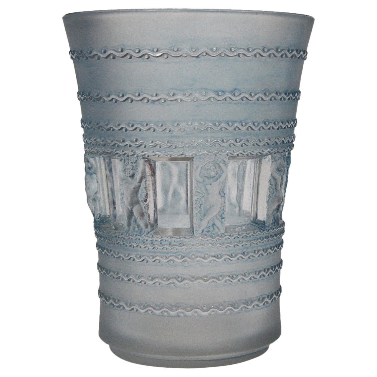 Rene Lalique Glass "Florence" Vase For Sale
