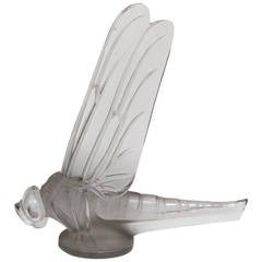 Rene Lalique "Libellule Grande" Glass Car Mascot