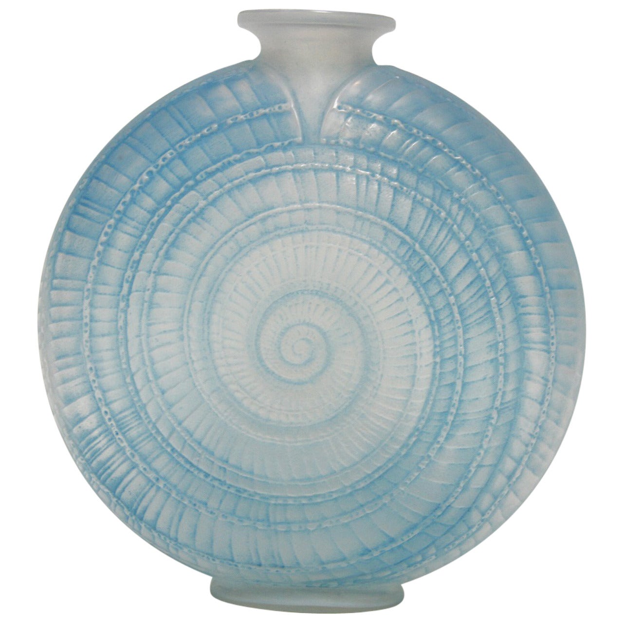 Rene Lalique "Escargot" Glass Vase For Sale