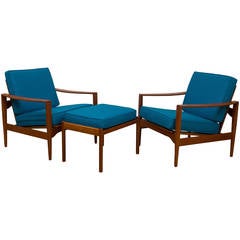 Illum Wikkelsø Coppia di poltrone in teak